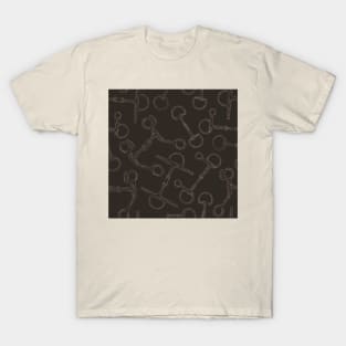 English Snaffle Bits, Dark Brown T-Shirt